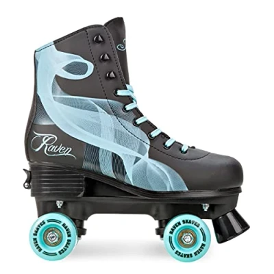 Abbildung von Klassische Retro Verstellbare Rollschuhe Serena Schwarz/Mint