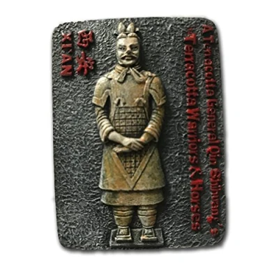 Abbildung von Terrakotta Krieger Xian Kühlschrank Magnet, 3D berühmten Tourist Souvenirs, China Kunstharz Haus und Küche Dekoration