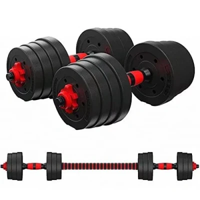 Abbildung von BCBIG Hantelset,Hanteln Set 2er verstellbar kurzhanteln sind für Männer und damen ​2in1 Fitness Krafttraining Langhantel Verbindungsstahlrohr Varianten Gewicht 15kg(7.5kg*2)