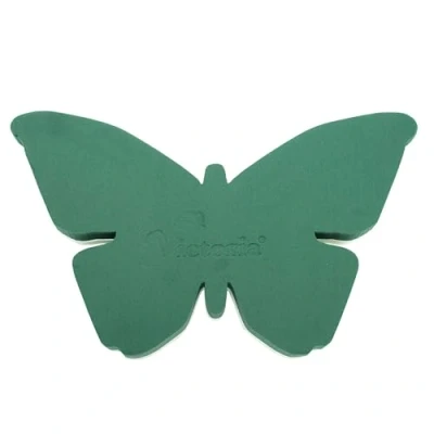 Abbildung von Creativery Bastelmoos, Nass Steckschaum Schmetterling 50x20x6cm auf Hartschaumunterlage Grün