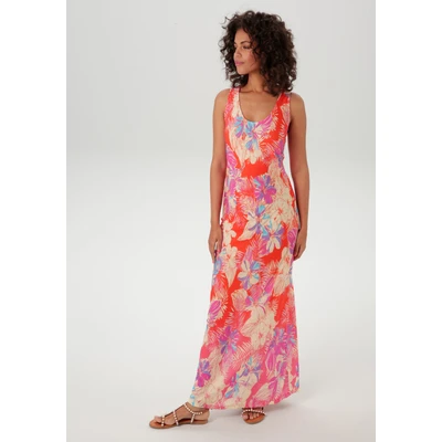Abbildung von Aniston CASUAL Sommerkleid mit farbenfrohen Blumendruck jedes Teil ein Unikat NEUE KOLLEKTION
