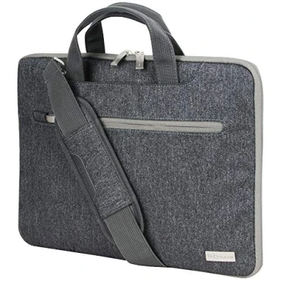 Abbildung von TECHGEAR Tasche für 11 12,3 Laptops Tragbare Multifunktions Laptop hülle mit verstellbarem Schultergurt, Gepäckriemen und unterdrückbaren Griffen, Tragbarer Organizer Case Taschen Grau