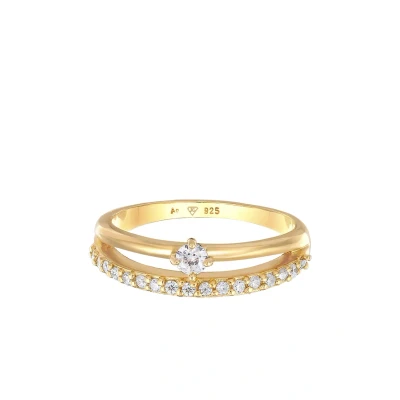 Abbildung von Elli Engagement Ring goldcoloured, Damen, Größe: 54, Gold coloured