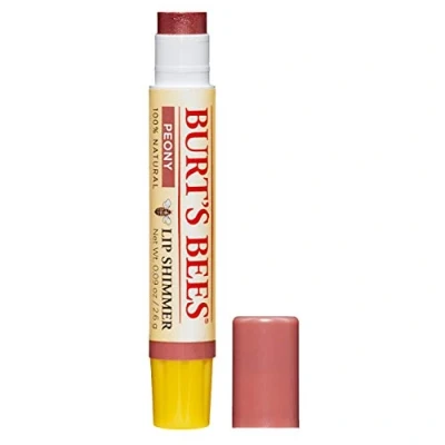 Abbildung von Burt&#039;s Bees Tinted Lip Shimmer Peony (Lippgloss, für glänzendes Finish, mit Pfefferminzgeschmack, Pflege, natürliche Inhaltsstoffe) 500230
