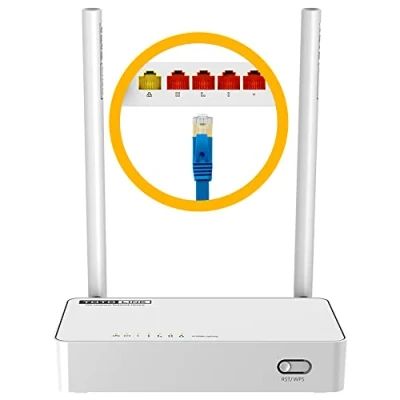 Abbildung von TOTOLINK N350RT WiFi Router 2,4 GHz WLAN 300 Mb/s WPS Taste Multi SSID Eltern Kontrolle Kindersicherung 2 Externe Antennen 5dBi Internet DSL