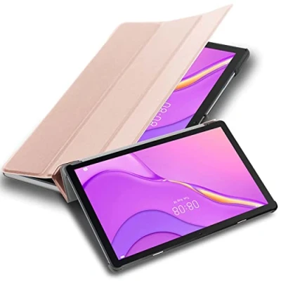 Abbildung von Cadorabo Hülle kompatibel mit Huawei MatePad T 10 (9.7 Zoll) 10s (10.1 Tablethülle ohne Auto Wake Up aus Kunst Leder Cover für Tasche in Rosa