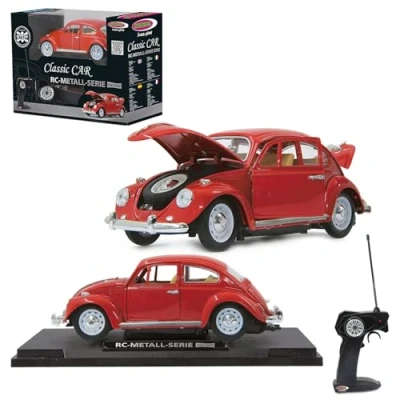 Abbildung von Jamara RC Auto VW Käfer Diecast 1:18 rot 27MHz, Ferngesteuertes