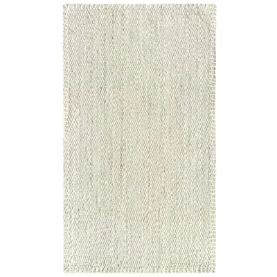 Abbildung von HAMID Jute Teppich, Granada Teppich 100% Weißes Elfenbein, Jutefaser Handgewebt, Weicher und Hohe Festigkeit für Wohnzimmer, Esszimmer, Schlafzimmer, Flurteppich Weiß (150x80cm)