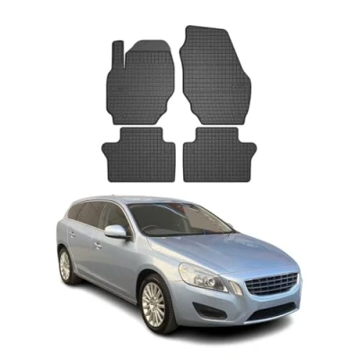 Abbildung von Fußmatten Automatten kompatibel mit Volvo V70 III 2007 2016 OMAC Antirutsch Gummimatten 3D Schwarz