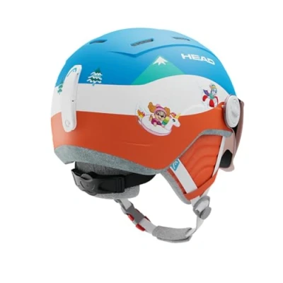 Abbildung von HEAD MOJO VISOR Paw Ski und Snowboardhelm mit Visor, Patrol Design, Rot/Blau
