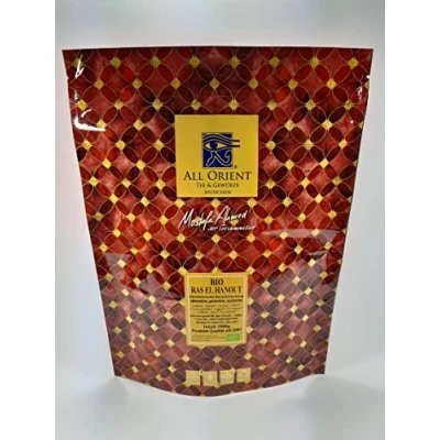 Abbildung von All Orient BIO Ras el Hanout Gewürzmischung 1000g Vegan ohne Zusatzstoffe orientalische Gewürze Pulver Mischung für Fisch und Fleischgerichte, Tajine, Couscous Reis zuckerfrei