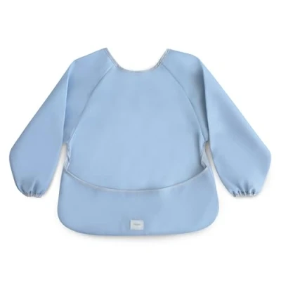 Abbildung von mushie Ärmellätzchen Baby Langarm Wasserdichtes Lätzchen mit Ärmeln für Kleinkinder Verstellbare Passform 6 24 Monate Farbe: Tradewinds