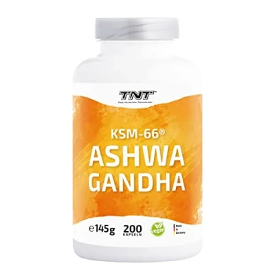 Abbildung von TNT (True Nutrition Technology) Ashwagandha Premium Rohstoff KSM 66® 600mg pro Kapsel Kapseln, 200,00 St., 145 g