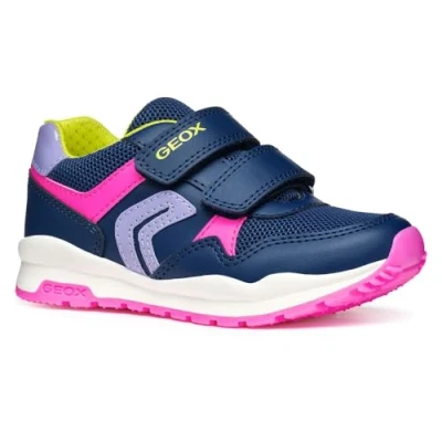 Abbildung von Geox Pavel Sneaker low für Kinder, Größe: 33, Navy/fluo fuchsia Schuhe