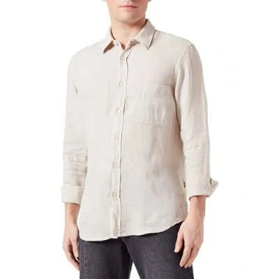 Abbildung von BOSS Relegant Hemd, Herren, Größe: Medium, Light beige