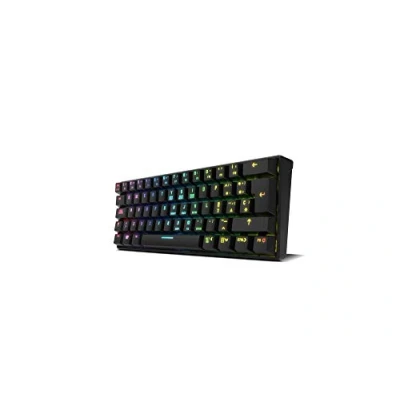 Abbildung von KROM tastatur Gaming KLUSTER NXKROMKLSTRSP mechanische RGB, Bluetooth 5.0, USB, 60% Layout, kompatibel mit Windows, Android, IOS und MAC, Spanisches QWERTY Schwarz
