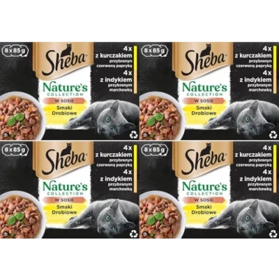 Abbildung von Sheba Nature`s Collection in Sauce Feinstes Katzennassfutter der Schale Geflügel Variation 32 x 85g
