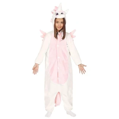 Abbildung von Fiestas Guirca Einhorn Jumpsuit Kinder Schlafanzug Onesie Pyjama Kostüm Mädchen Alter 10 12 J. Mädchen, Faschingskostüm