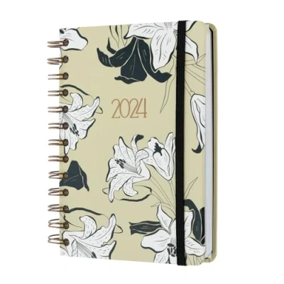 Abbildung von Kokonote Kalender 2024 Buchkalender Flora Ink Terminplaner Planer Terminkalender 11,7 x 16,7 cm Taschenkalender Klein Jahreskalender Buch