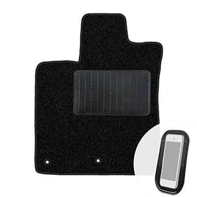 Abbildung von moto MOLTICO Fahrer Fußmatte Auto Velours Fahrerseite Autoteppiche Schwarz Fahrermatte 1 teilig passend für Nissan Qashqai I 2007 2012