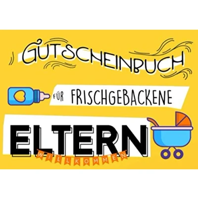 Abbildung von Gutscheinbuch für frischgebackene Eltern: Blanko Gutscheinheft die frischgebackenen Eltern, Geschenk zur Geburt oder Schwangerschaft
