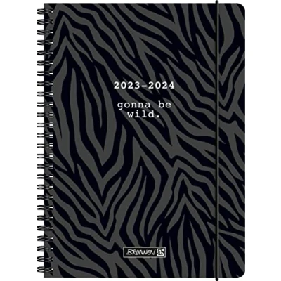 Abbildung von BRUNNEN Schülerkalender „Wild“ 2023/2024 2 Seiten = 1 Woche A5 schwarz