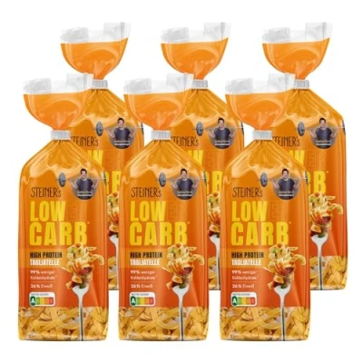 Abbildung von STEINER&#039;s Low Carb Tagliatelle 99% weniger Kohlenhydrate ballaststoffreich, (STEINER&#039;s Tagliatelle, 6x250g)