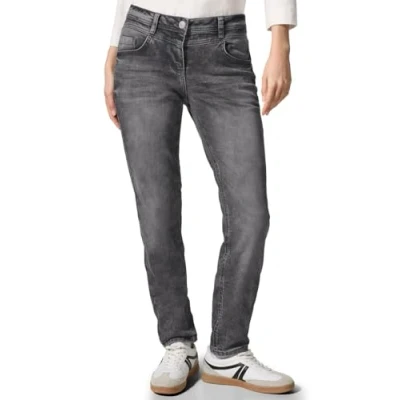 Abbildung von Cecil IM Casual FIT Jeans Straight Leg, Damen, Größe: 30x30, Schwarz