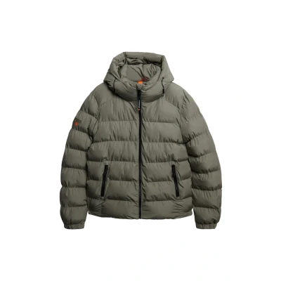 Abbildung von Superdry Hooded Sports Puffer Winterjacke, Herren, Größe: Medium, Light khaki green
