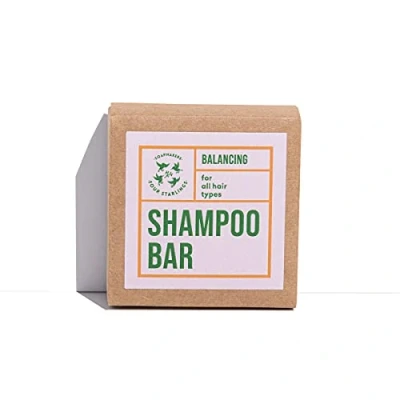 Abbildung von Four Starlings Soapmakers Balancing Shampoo Bar Rosmarin und Mandarine für empfindliche Kopfhaut fettiges Haar
