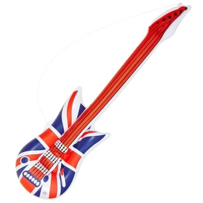 Abbildung von W WIDMANN MILANO Party Fashion Aufblasbare Gitarre, Länge Circa 105 cm, Instrument, Luftgitarre, Mottoparty, Karneval