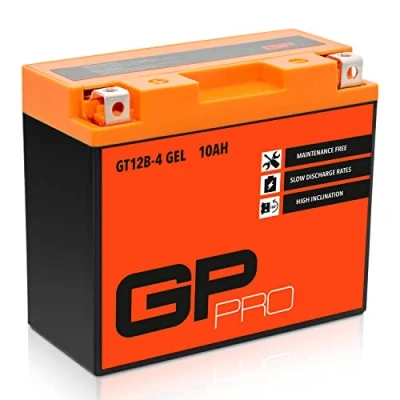 Abbildung von GP PRO GT12B 4 12V 10Ah GEL Batterie (Kompatibel mit YT12B / BS) (Wartungsfrei &amp; Versiegelt) Akkumulator Motorrad Motorradbatterie