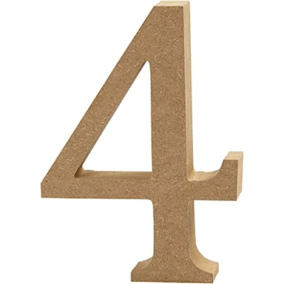 Abbildung von Creativ &quot;10,2 cm MDF Nummer, braun, 13 x 2