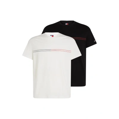 Abbildung von Tommy Jeans Entry 2 PACK Tshirt print, Herren, Größe: 46, Ecru/black