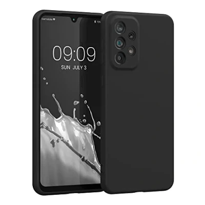 Abbildung von kwmobile Hülle kompatibel mit Samsung Galaxy A33 5G weiches TPU Silikon Case Cover geeignet für kabelloses Laden Schwarz