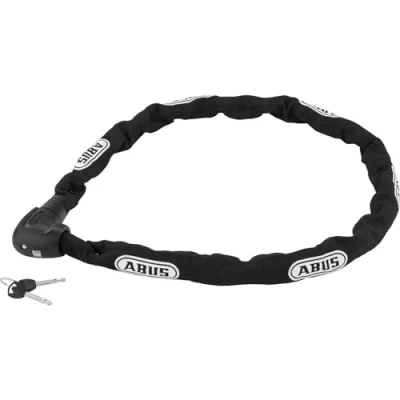 Abbildung von ABUS Kettenschloss Steel O Chain 9809K Fahrradschloss mit XPlus Zylinder zum Schutz vor Manipulation Sicherheitslevel 12 9 mm stark 140 cm lang Schwarz