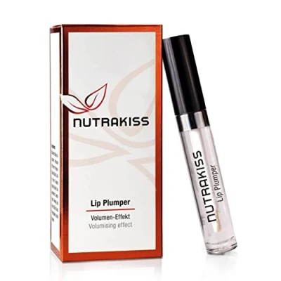 Abbildung von Nutrakiss Lip Plumper „Classic“ Natürlicher Booster mit Niacin (Vitamin B3) I Liquid Lipstick Lippen Lippenstift für volle Made in Germany 5ml