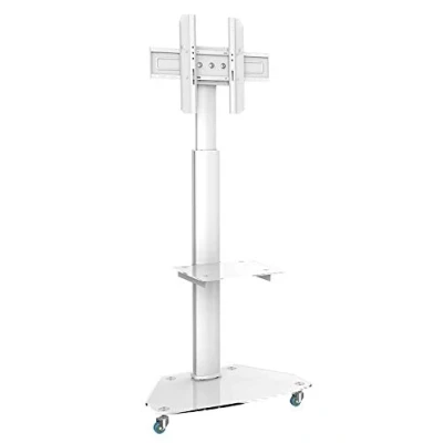 Abbildung von conecto Premium TV Ständer Standfuß für Fernseher Flachbildschirm LED Plasma höhenverstellbar 37 70 Zoll (94 178 cm, bis 40 kg) VESA Standard, weiß