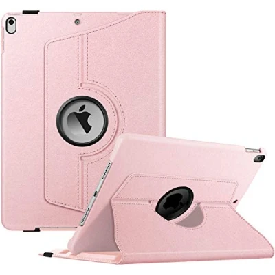 Abbildung von Fintie Hülle für iPad Air 10.5&quot; 2019 (3. Generation) / Pro 2017, 360 Grad verstellbare Schutzhülle mit eingebautem Pencil Halter, Auto Schlaf/Wach Funktion, Roségold