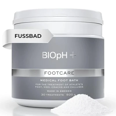 Abbildung von BIOpH+ Fußpflege 500 g Antimykotisches Fußbad für Spa &amp; Bad Behandlung von Fußpilz, rissigen Fersen und Hornhaut