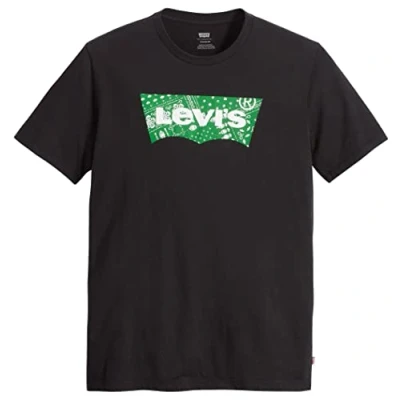 Abbildung von Levi&#039;s Graphic Crewneck TEE Tshirt print, Herren, Größe: Medium, Black