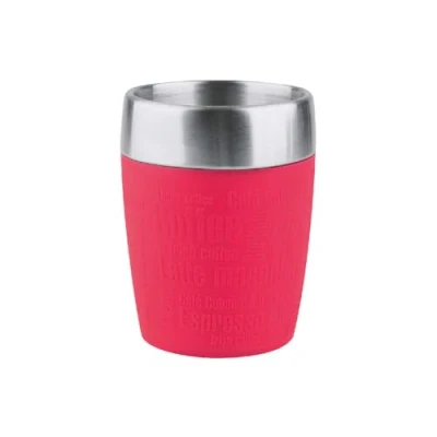 Abbildung von Emsa Thermobecher &quot;Travel Cup&quot;, (1 tlg.), 0,2 Liter, Edelstahl, Trink und Eisbecher, gummierte Manschette
