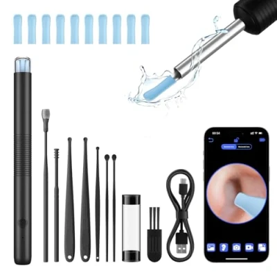 Abbildung von NEUTYPECHIC Ohrenschmalz Entferner Otoskop, WiFi Ohrenreiniger mit Kamera 1920 HD, ohrreiniger für erwachsene 3.6mm Linse Ohr, IP67 wasserdicht Ohrenspiegel 6 LEDs iPhone, iPad und Android