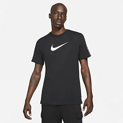 Abbildung von Nike Herren NSW Repeat T Shirt, Black/White, XL