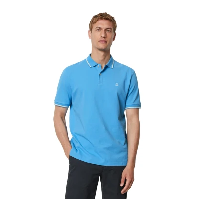 Abbildung von Marc O&#039;Polo Regular Poloshirt, Herren, Größe: Medium, Azure blue