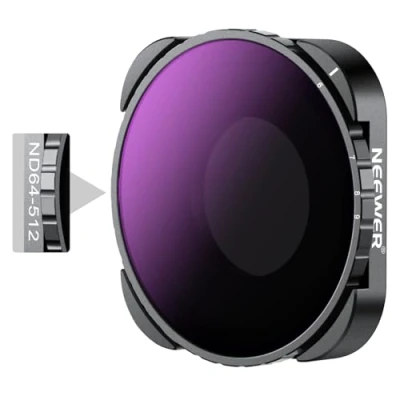 Abbildung von NEEWER Variabler ND64 ND512 Filter Kompatibel mit GoPro 9 10 11 12 13, 5 Blendenstufen ND Mehrschichtige Beschichtung, HD optischem Glas und schlankem Rahmen, Kein X Muster