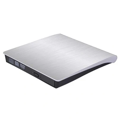 Abbildung von Sibaok Externes DVD Laufwerk für Laptop, tragbar, USB 3.0, RW Player, CD Laufwerk, optischer Brenner, Rewriter Mac Computer, Notebook, Desktop PC Windows 7/8/10, Slim Weiß