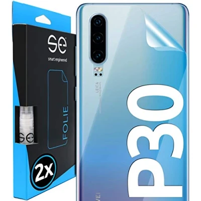 Abbildung von smart engineered [2 Stück] 3D Schutzfolien für die Rückseite kompatibel mit Huawei P30, transparenter, selbstheilender Schutz vor Schmutz und Kratzern, Backcover, kein Schutzglas