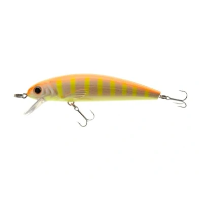 Abbildung von Abu Garcia Tormentor Schwimmköder Erhältlich in Mehreren Größen, ideal für Forellen, Barsche, Hechte, Zander, Barsche und Lachse, verführerische Aktion mit leuchtenden Farben, orange/gelb 9 cm