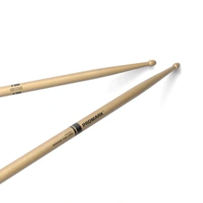 Abbildung von ProMark Rebound 5AB lange Hickory Drumsticks Verbesserte Reichweite für vielseitiges Trommeln Eichelholzspitze 1 Paar